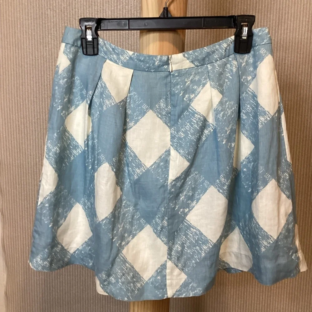 Boden Linen Pleated Circle Skirt Sz 6R - Picture 3 of 5